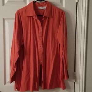 Button Down Blouse w/Long Sleeves
